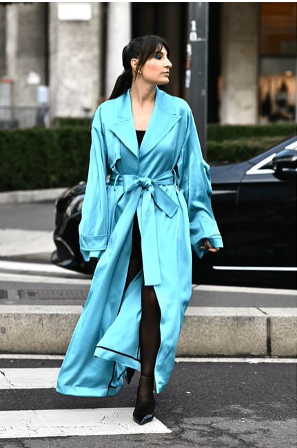 fashion trends 2024(satin trench)